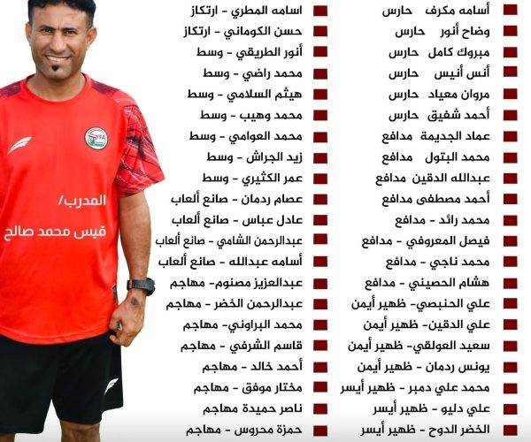 رياضة: منتخب اليمن الأولمبي يبدأ الأحد معسكراً داخلياً في صنعاء استعداداً لبطولة كأس الخليج